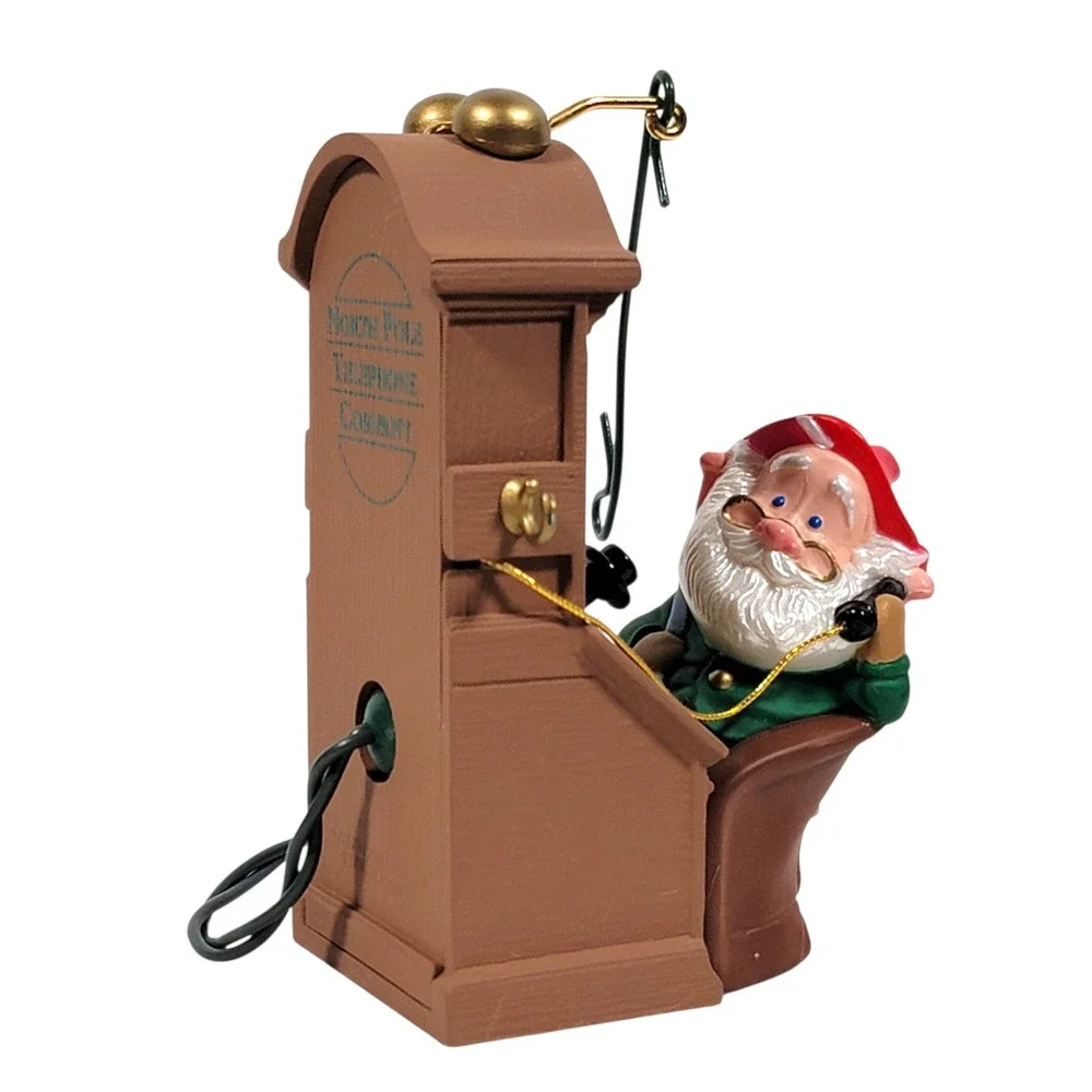 VTG 90s Hallmark Santas Hot‎ Line Christmas Ornament 1991 Light Up Keepsake